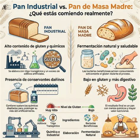 infografía comparativa entre pan tradicional y pan sin harina destacando la ausencia de cereales