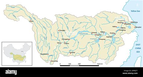 Mapa antiguo de la cuenca del río Yangtze ilustrando la región de Hunan y el contexto histórico de la Dinastía Quing.