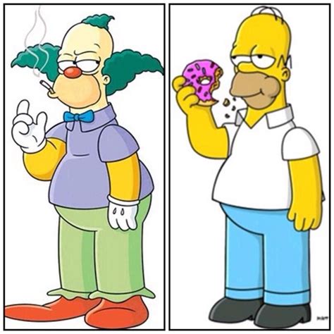 Comparación entre Krusty el Payaso y Homer Simpson