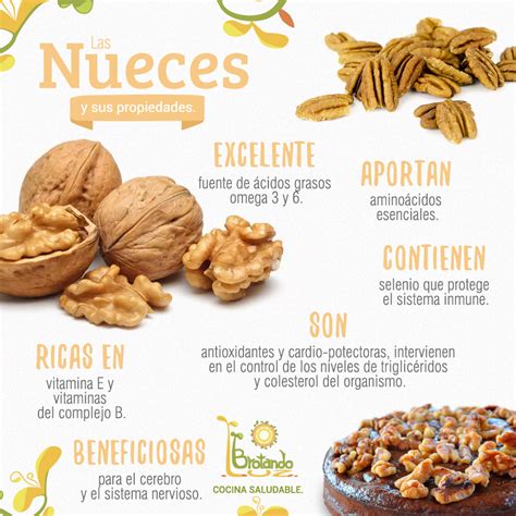 Infografía de los beneficios para la salud de las nueces