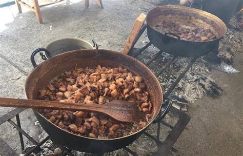 Proceso de preparación de fritada en paila de cobre