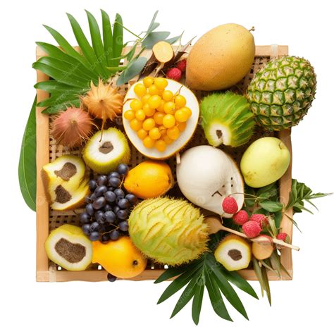 Infografía comparativa de las texturas de frutas tropicales: Durián, Rambután y Fruta de Serpiente