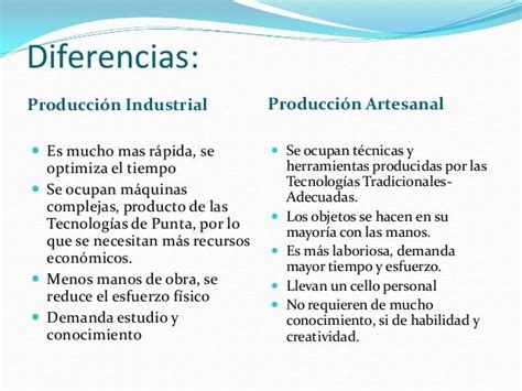 Esquema comparativo entre producción artesanal e industrial de hamburguesas