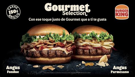 infografía que muestra las diferentes categorías de hamburguesas de Burger King: Whopper, King Selection, Stacker y Plant-Based