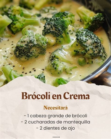 Brócoli a la crema en una sartén con salsa