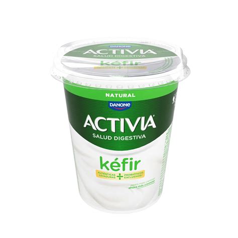 Envase de Activia Kéfir mostrando su textura cremosa