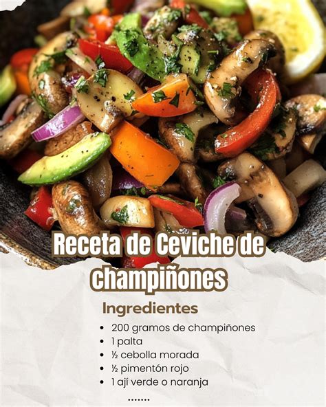 Cesta con champiñones frescos, cebolla morada, limones, ají verde, tomate, cilantro y hierbabuena