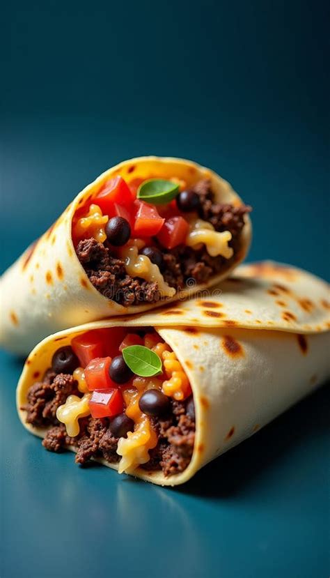 fotografía de varios burritos con relleno de porotos