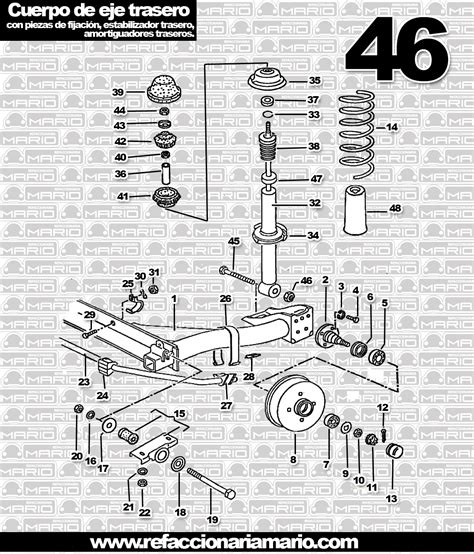 Diagrama de soldadura y ajuste de paneles traseros en un VW Beetle