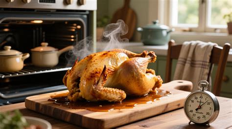 Infografía mostrando el punto de cocción ideal del pollo con termómetro para carne