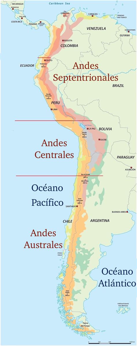 Mapa de distribución de las tierras altas de los Andes como centro de origen del rocoto