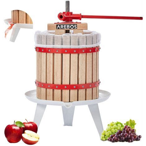 Esquema de un molino de manzanas tradicional o prensa de sidra artesanal