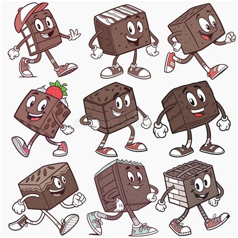 Ilustración comparativa de brownies horneados en diferentes tiempos, mostrando la variación en la textura del centro.