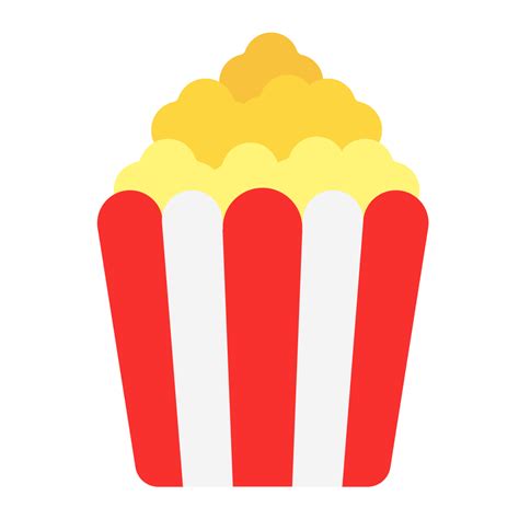 Diseñador: Representación visual del emoji de palomitas de maíz en un cubo rojo y blanco, con algunas palomitas desbordándose.