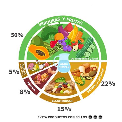 Esquema de un plato con varios elementos colocados de forma armónica.