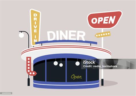 Ilustración de un diner retro con letreros de neón, simbolizando la nostalgia