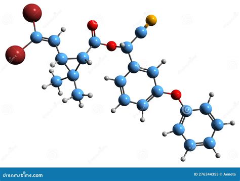 Esquema de la estructura de un piretroide