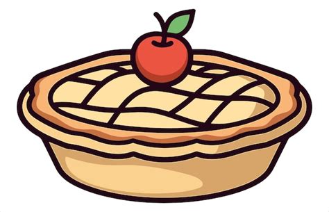 Ilustración histórica de una tarta de manzana
