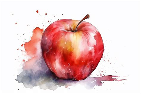 Ilustración mostrando cómo aplicar pintura a una mitad de manzana y luego estamparla sobre un papel.
