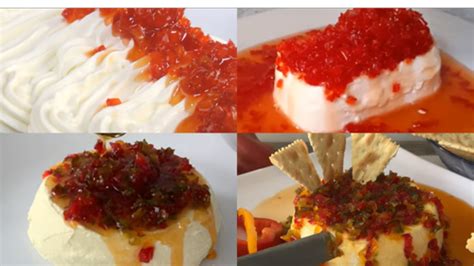Plato con queso crema y pimentón agridulce, decorado con galletas y pan