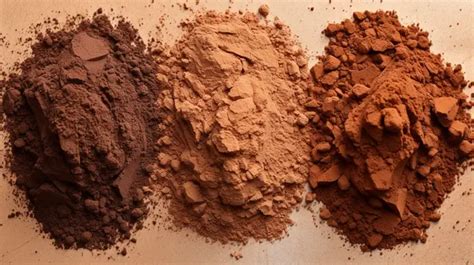Comparación visual de cacao natural y cacao alcalinizado en polvo