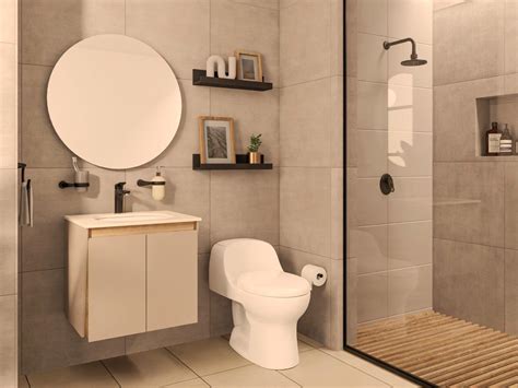 Imagen de un baño con juntas de cerámica limpias y bien mantenidas