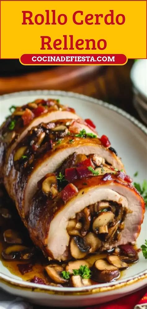 Ingredientes para el relleno del tapadito de cerdo: cebollines, champiñones, perejil, pan rallado