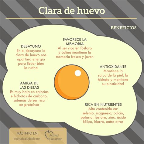 Infografía: Comparativa nutricional clara vs. yema de huevo, destacando beneficios de la clara