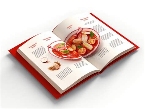 Ilustración de un libro de cocina antiguo mostrando una receta de ensalada.