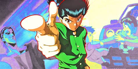 Imagen de Yusuke Urameshi en acción contra un espíritu.