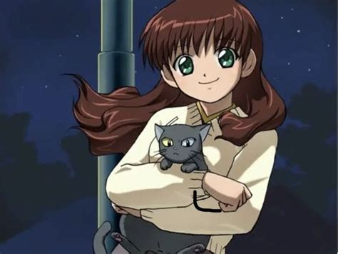 Ilustración de Satsuki y su gato Kaya en Ghost Stories.