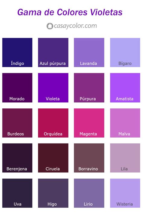 Mosaico de diferentes tonos de cabello púrpura: lavanda, lila, violeta intenso, ciruela, amatista, berenjena.