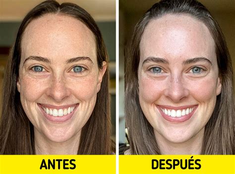 Primer plano de piel suave e hidratada antes y después del uso de mascarillas