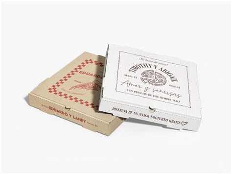 Ejemplos de cajas de pizza personalizadas con logotipos