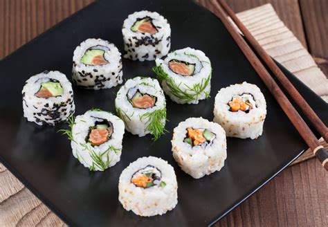Esquema visual que diferencia los cortes y montajes de Nigiri, Maki y Uramaki.