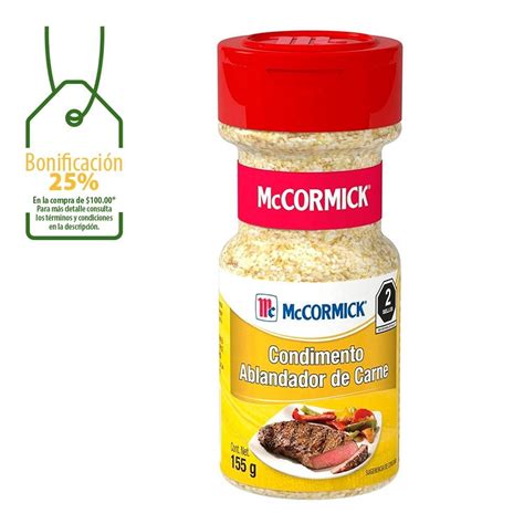 Fotografía del frasco de ablandador de carne McCormick de 155 g mostrando su etiqueta y empaque