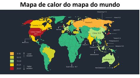 Mapa de calor que muestra la popularidad del término 