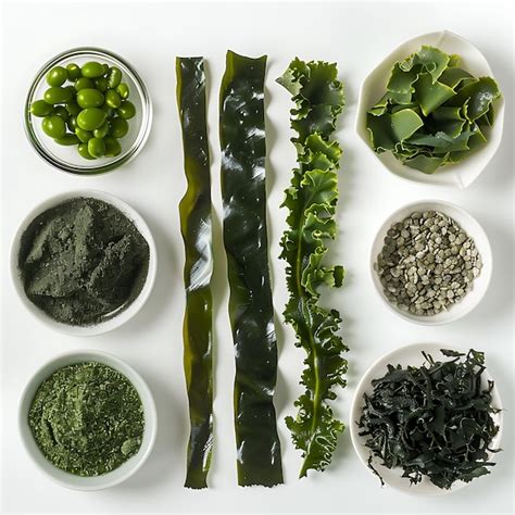 Imagen comparativa de láminas de alga nori y alga wakame.