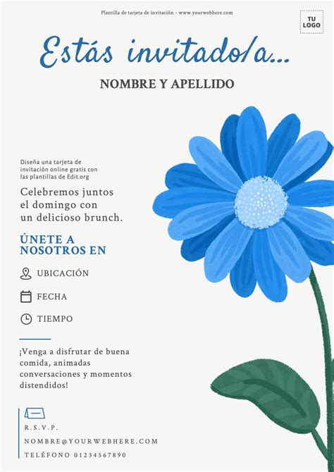 Infografía mostrando los pasos para personalizar una invitación: elegir plantilla, editar colores y añadir imágenes de comida