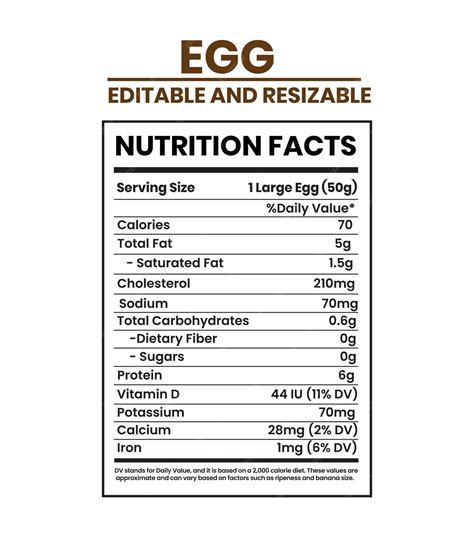 tabla nutricional simplificada de los huevos con bechamel