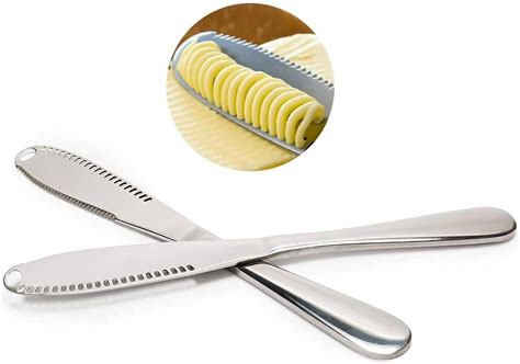 Esquema anatómico de un cuchillo para mantequilla: hoja redondeada, punta roma y mango ergonómico