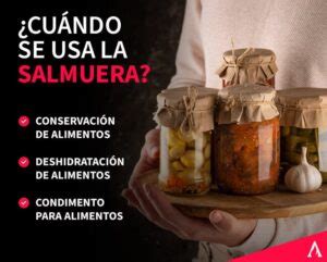 Esquema o infografía explicando cómo preparar una salmuera y la prueba del huevo