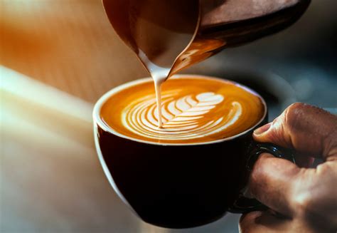 Ejemplo de arte latte en un latte de vainilla