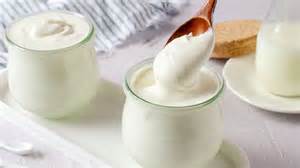 Yogur natural en un tazón