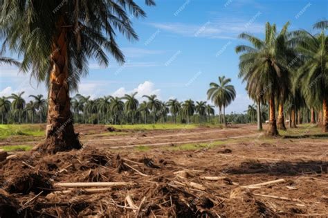 Imagen de deforestación en selvas tropicales para plantaciones de palma aceitera