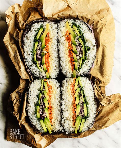 Onigirazu con relleno vegetal