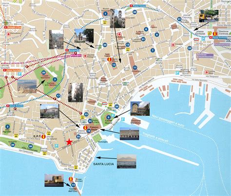 Mapa antiguo de Nápoles destacando la zona donde se originó la pizza.