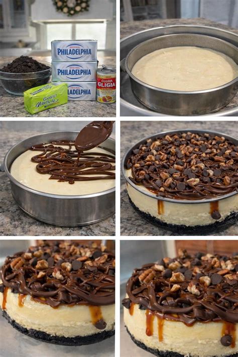 Esquema paso a paso: mezcla de ingredientes, horneado y decoración con chocolate