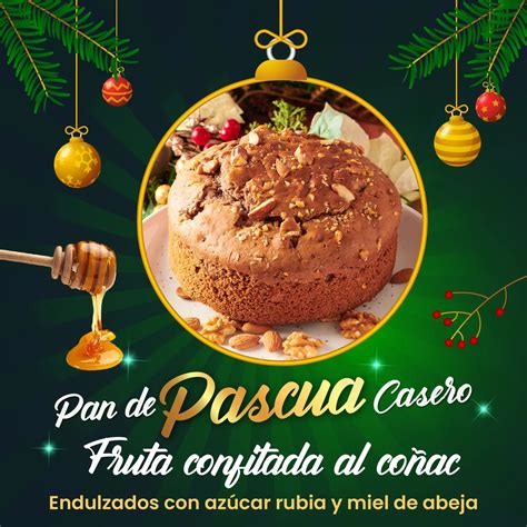 Ilustración festiva de un Pan de Pascua decorado con frutas y frutos secos