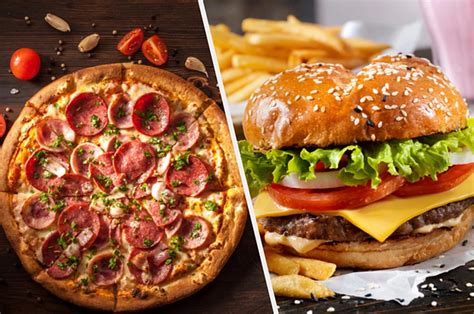 Infografía comparativa: perfil nutricional, tiempo de preparación y versatilidad entre pizza y hamburguesa